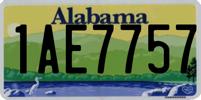 AL license plate 1AE7757