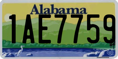 AL license plate 1AE7759