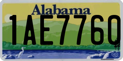 AL license plate 1AE7760