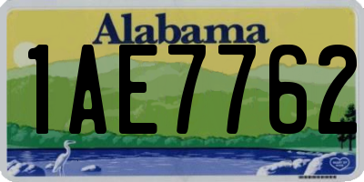 AL license plate 1AE7762