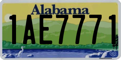 AL license plate 1AE7771