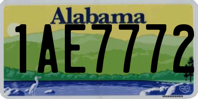 AL license plate 1AE7772