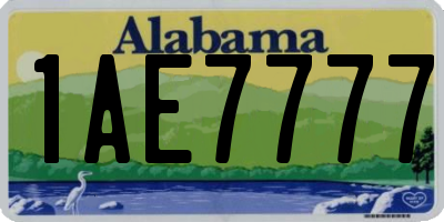 AL license plate 1AE7777