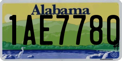 AL license plate 1AE7780