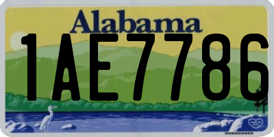 AL license plate 1AE7786