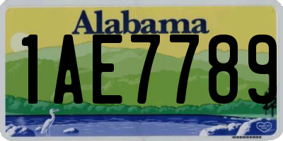 AL license plate 1AE7789