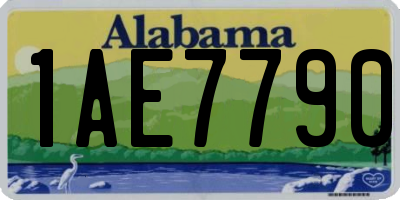 AL license plate 1AE7790