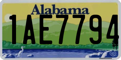 AL license plate 1AE7794