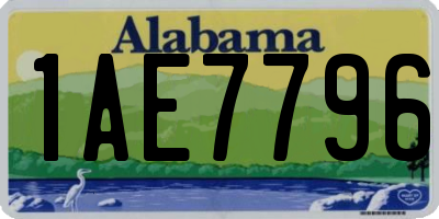 AL license plate 1AE7796