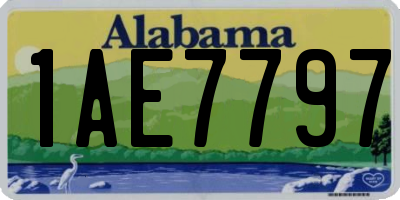 AL license plate 1AE7797