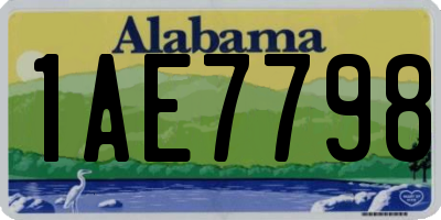 AL license plate 1AE7798