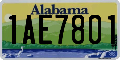 AL license plate 1AE7801