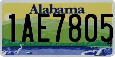 AL license plate 1AE7805