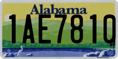 AL license plate 1AE7810