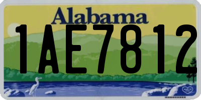 AL license plate 1AE7812