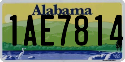 AL license plate 1AE7814
