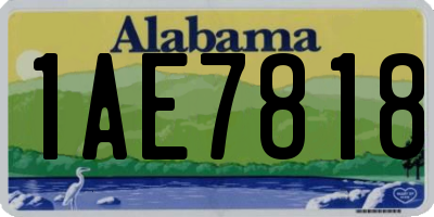 AL license plate 1AE7818