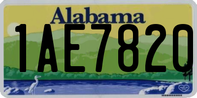AL license plate 1AE7820