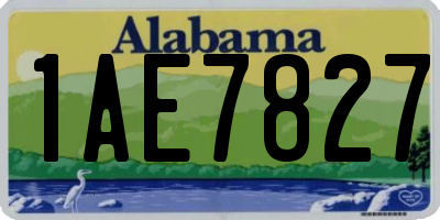 AL license plate 1AE7827