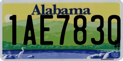 AL license plate 1AE7830
