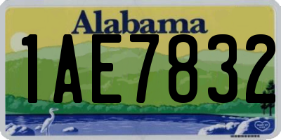 AL license plate 1AE7832