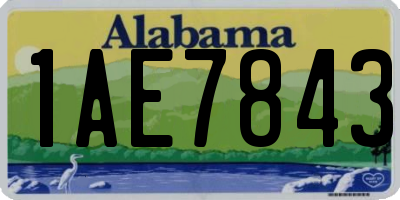 AL license plate 1AE7843