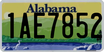 AL license plate 1AE7852