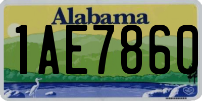 AL license plate 1AE7860