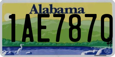 AL license plate 1AE7870