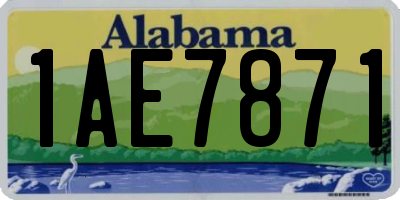 AL license plate 1AE7871