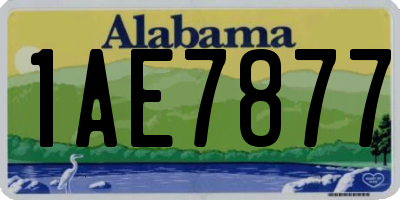 AL license plate 1AE7877