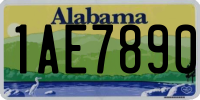 AL license plate 1AE7890