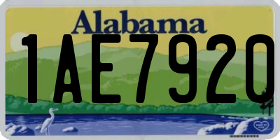 AL license plate 1AE7920