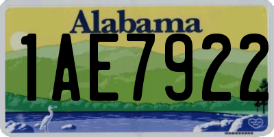 AL license plate 1AE7922