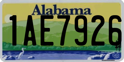 AL license plate 1AE7926