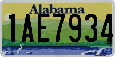 AL license plate 1AE7934