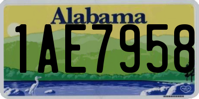 AL license plate 1AE7958