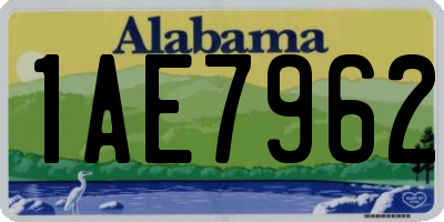 AL license plate 1AE7962