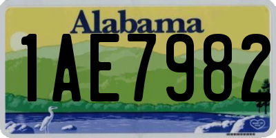 AL license plate 1AE7982
