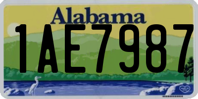 AL license plate 1AE7987