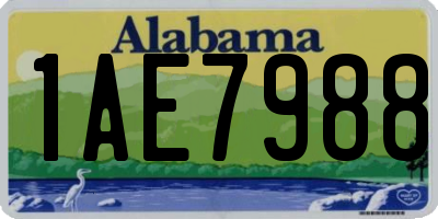 AL license plate 1AE7988