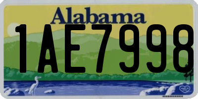 AL license plate 1AE7998