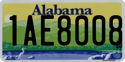 AL license plate 1AE8008
