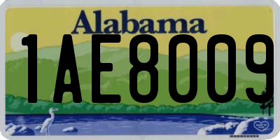 AL license plate 1AE8009