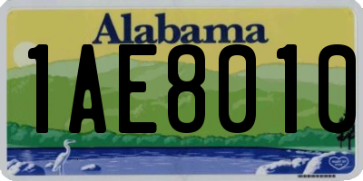 AL license plate 1AE8010