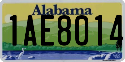 AL license plate 1AE8014