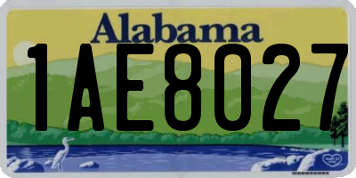 AL license plate 1AE8027