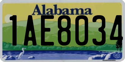 AL license plate 1AE8034