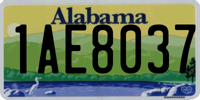 AL license plate 1AE8037