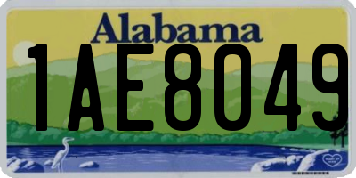 AL license plate 1AE8049